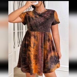 Shein tye dye babydoll dress in size 4XL